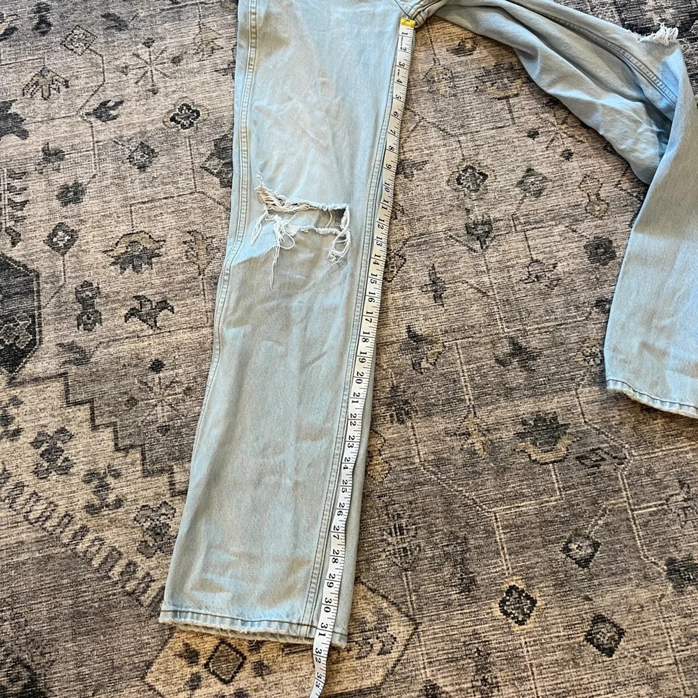 Re/Done 90s high rise loose jeans in bleach destroy size 23 - Picture 15 of 15
